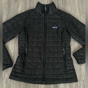 Patagonia Nano Puff Jacket Womens Small Black Puffer Coat Excellent Condition